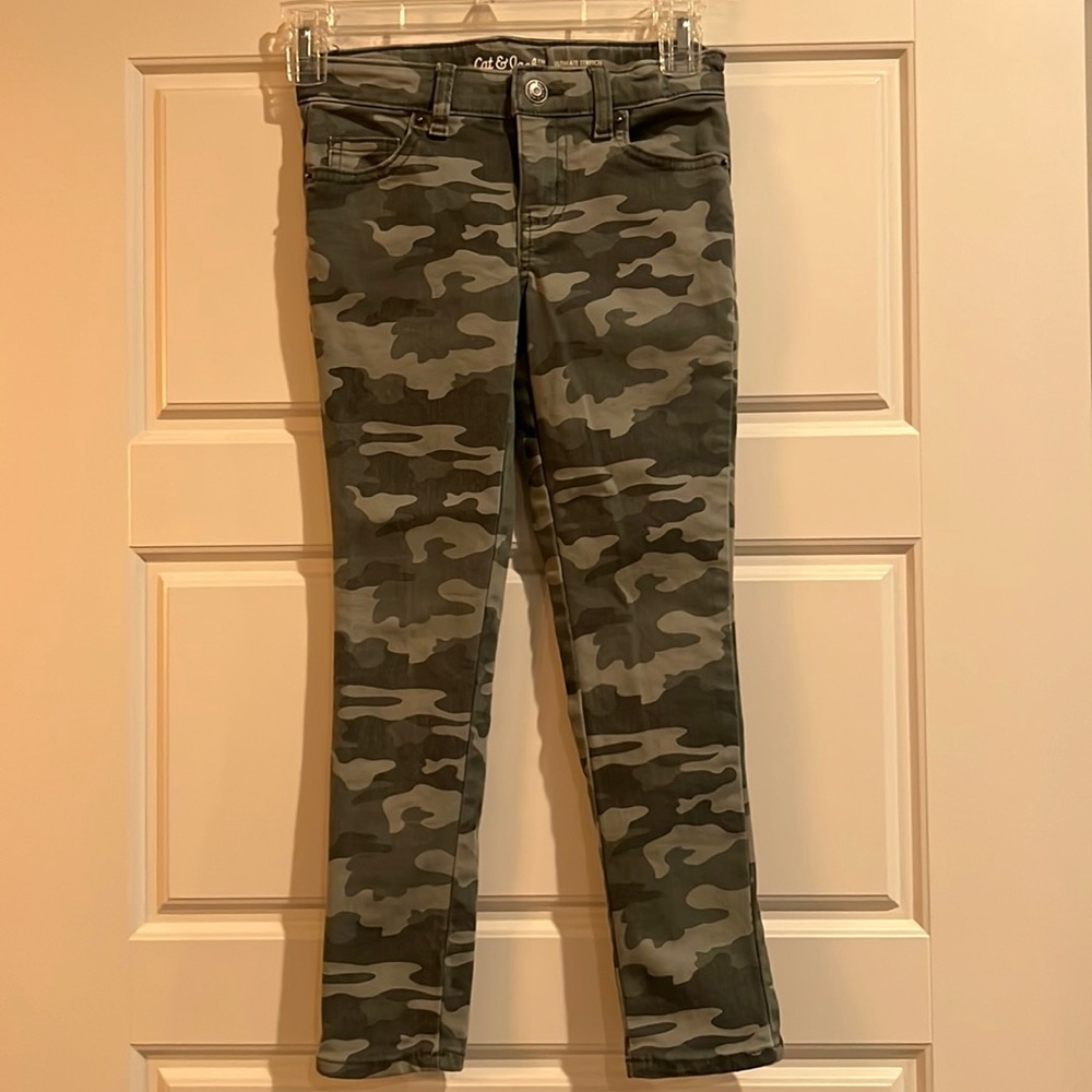 Cat & Jack Camo Jeggings - Adjustable Waist - Ultimate Stretch - Size 7